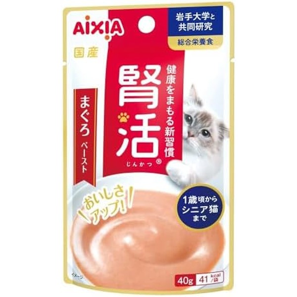 乐天商城 - ◇アイシア 腎活 まぐろペースト40g | まぐろペースト アイシア 腎活 猫用フード 総合栄養食 じんかつ 1歳からシニア猫まで ウェットフード 猫用 ウェット 国産 パウチ