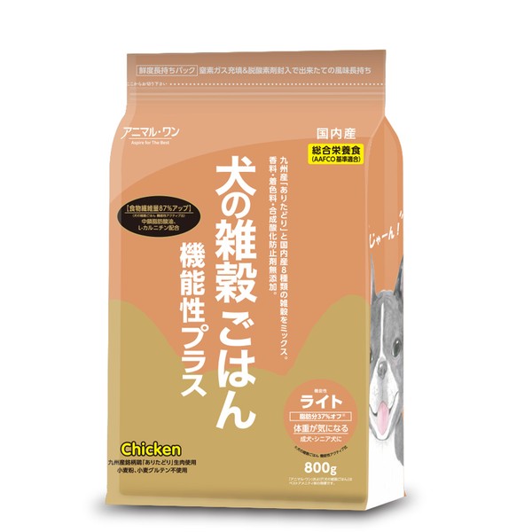 【10個セット】犬の雑穀ごはん機能性ライト（チキン） 800gx10個セット【直送品】 ペットグッズ 犬用品 ペット食品 ドッグフード 犬用総合栄養食