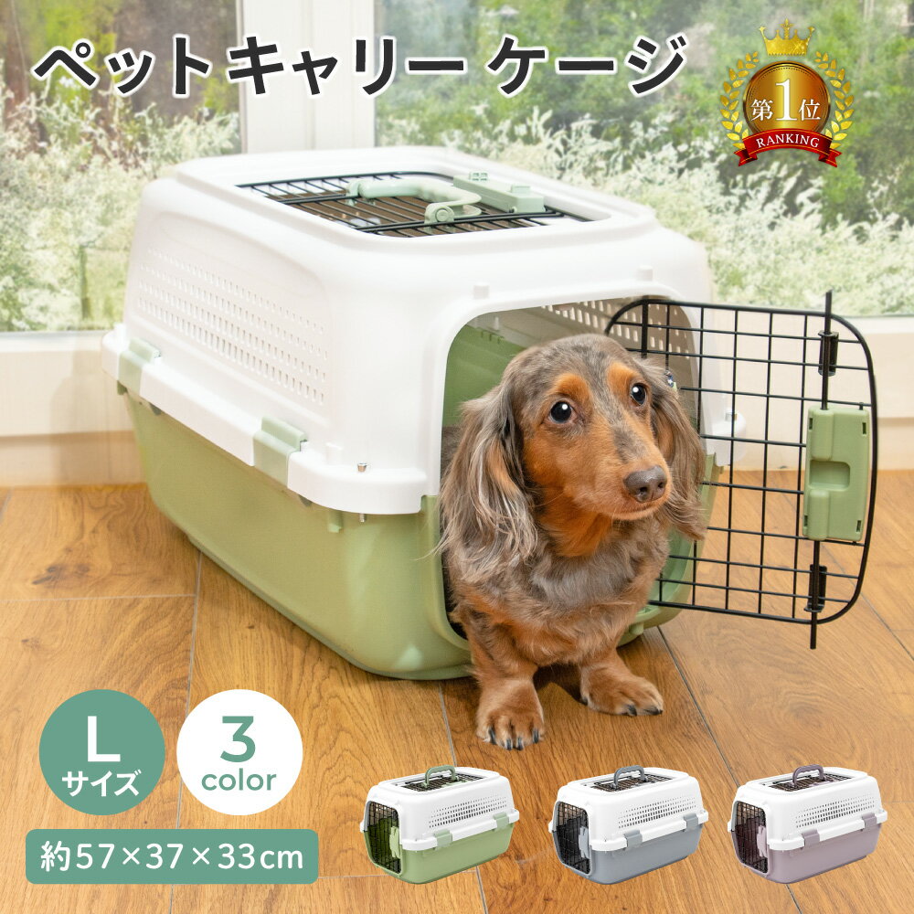 【LINE登録で10%オフクーポン!】犬 キャリーケース Lサイズ ペットキャリーケース ペットキャリー キャリーバック キャリーケース キャリーバッグ ペット ペット用 犬用 猫用 コンテナ お出かけ 旅行 通院 クレート 飛行機 ドライブ ハード キャリー 小型犬 中型犬 1