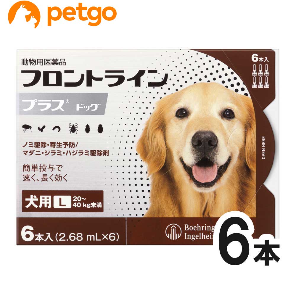 犬用フロントラインプラスドッグL 20kg～40kg 6本 6ピペット 動物用医薬品 【あす楽】