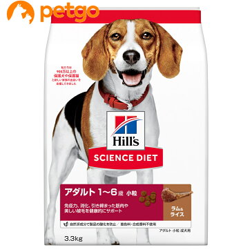 【最大500円OFFクーポン】サイエンスダイエット アダルト ラム＆ライス 小粒 成犬用 1歳以上 3.3kg