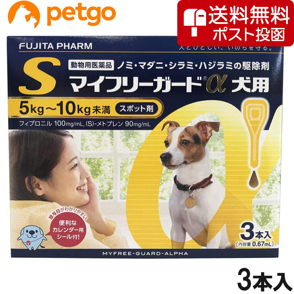 楽天ペットゴー 楽天市場店【ネコポス（同梱不可）】マイフリーガードα 犬用 S 5～10kg 3本（動物用医薬品）【あす楽】