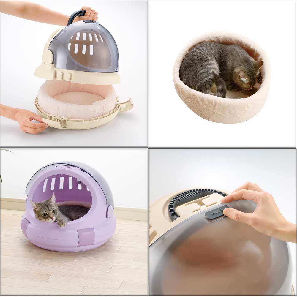 コロル おでかけネコベッド M ベージュ