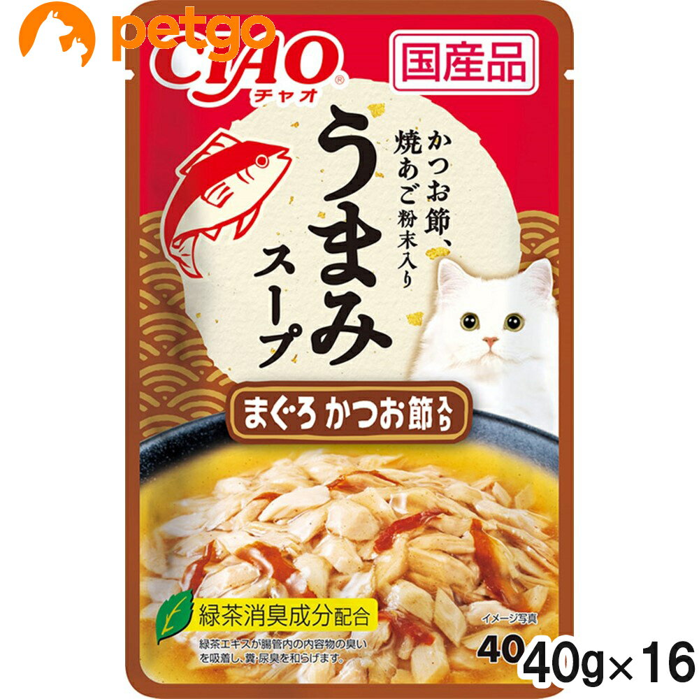 CIAO(チャオ) 旨みスープ パウチ まぐろ かつお節入り 40g×16袋【まとめ買い】
