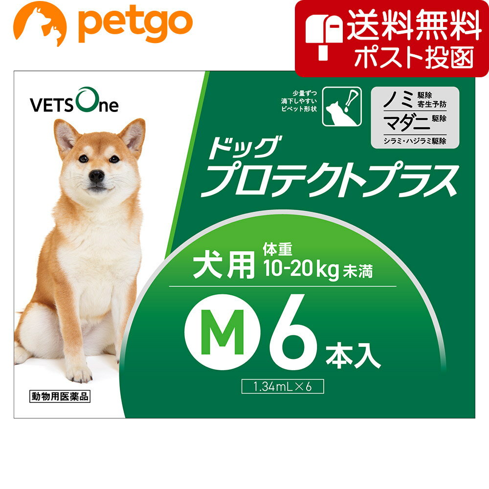 【ネコポス(同梱不可)】ベッツワン ドッグプロテクトプラス 犬用 M 10kg~20kg未満 6本 (動物用医薬品)