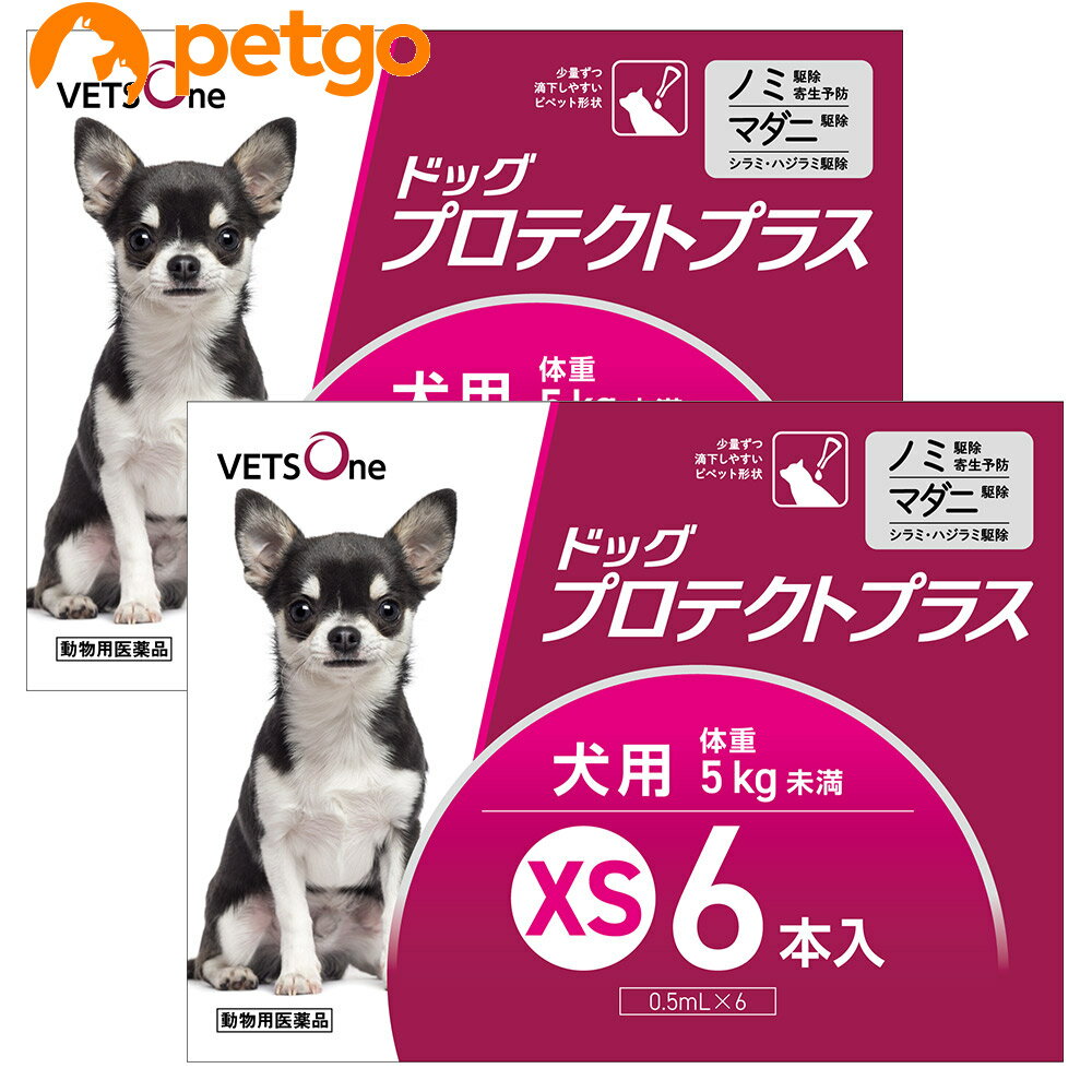 楽天ペットゴー 楽天市場店【5％OFFクーポン】【2箱セット】ベッツワン ドッグプロテクトプラス 犬用 XS 5kg未満 6本 （動物用医薬品）【あす楽】