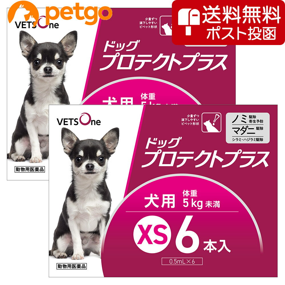 【5%OFFクーポン】【ネコポス(同梱不可)】【2箱セット】ベッツワン ドッグプロテクトプラス 犬用 XS 5kg未満 6本 (動物用医薬品)【あす楽】