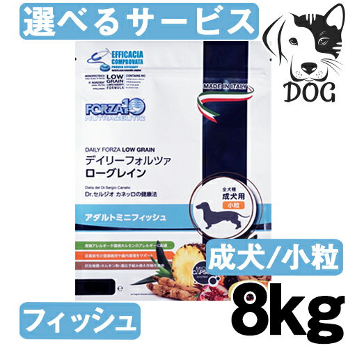 FORZA10 (フォルツァ10) デイリーフォルツァ ローグレイン 成犬用 ミニフィッシュ 小粒 8kg 送料無料