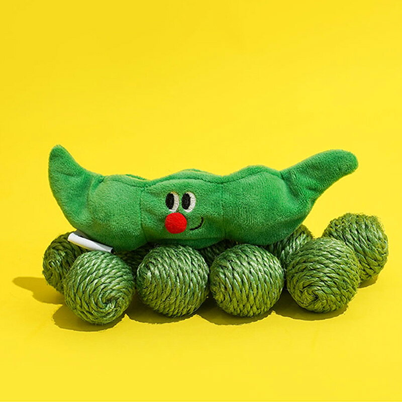 ペット用品 猫 おもちゃ マラカス スクイーズ 楽しい かわいい プレゼントに zeze CAT SISAL BALL TOY Green Peas Petifam petifam-10001423 ペットグッズ専門店Petifam サンプル画像3
