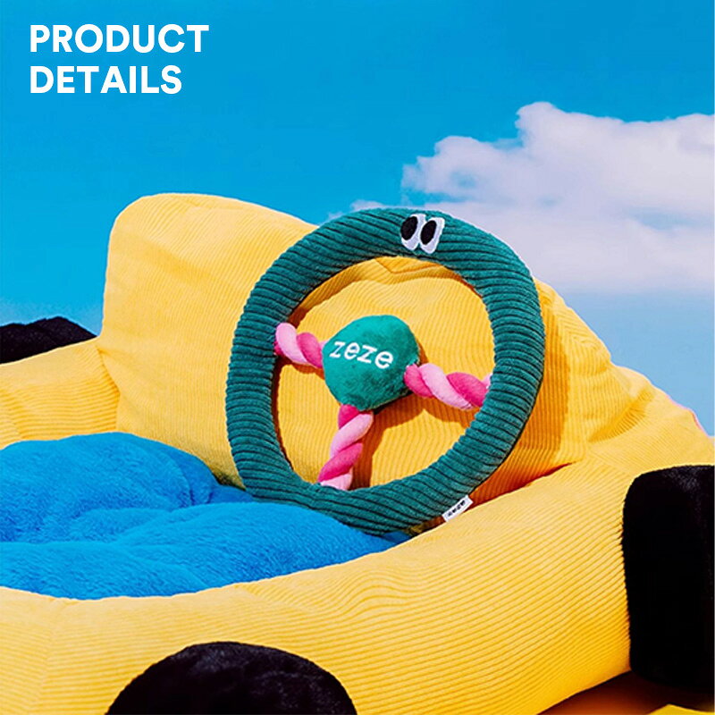 ペット用品 zeze 犬 小型犬 おもちゃ ロープトイ スクイーズ 歯磨き 楽しい かわいい プレゼントに DOG ROPE TOY Steering Wheel Petifam petifam-10001399 ペットグッズ専門店Petifam サンプル画像3