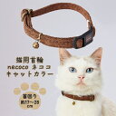 【マラソン中はP5倍】ペティオ 猫用首輪 necoco ネココ キャットカラー ブラウン 全猫種用 抗菌加工生地 鈴付 繊維 Petio