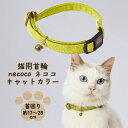 ペティオ 猫用首輪 necoco ネココ キャットカラー グリーン 全猫種用 抗菌加工生地 鈴付 繊維 Petio