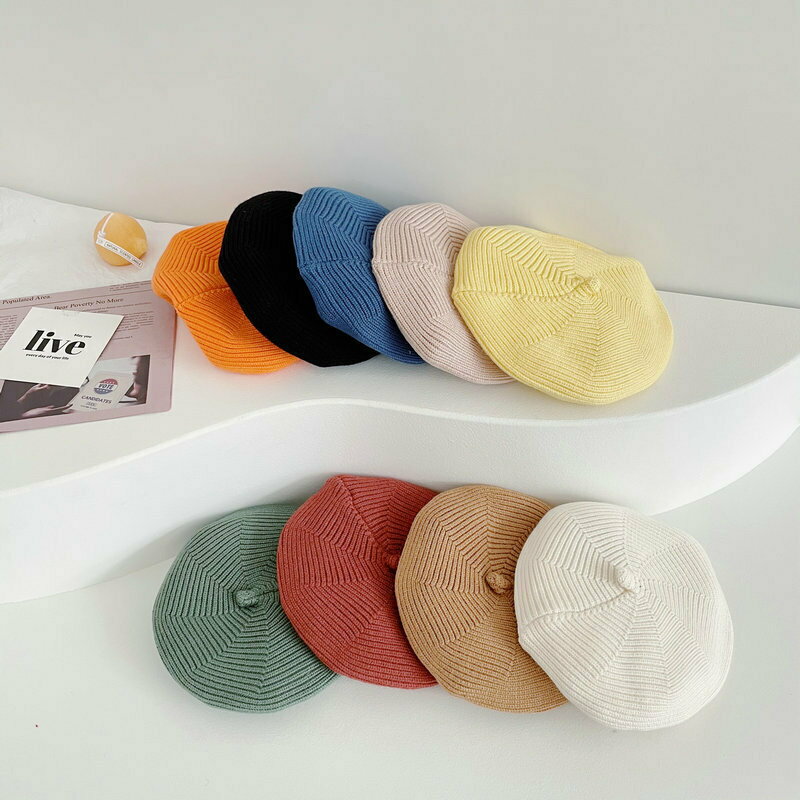 ベレー帽 ニット帽 帽子 無地 ベーシック ナチュラル 男の子 女の子 ユニセックス ベビー 赤ちゃん こども 防寒 おしゃれ