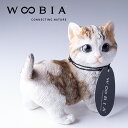 マンチカン子猫 置物 インテリア WOOBIA キャット ウービア 玄関 動物を飼えない人も喜べる プレゼント クリスマス 誕生日 誕プレ ドック置物 カワイイ...