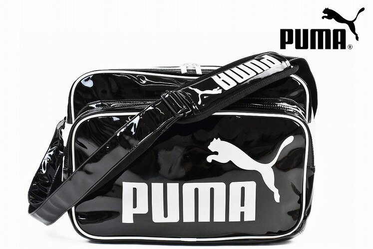 ブランド プーマ PUMA 商品説明 PUMAロゴ エナメル ショルダーバッグ 艶感のある合成皮革にパイピングのカラーをアクセントにしたスタイリッシュなショルダーバッグ。 スポーツシーンからストリートまで大人からお子様まで幅広く活躍します。 お子様の部活やクラブ用としてもおすすめです。 ショルダーカバーとフロントにプーマロゴプリント Wファスナー開閉 内側：ポケット1 外側：ファスナーポケット1 色：PUMA Black（ブラック） 商品状態 新品　未使用　　 サイズ 【平置き実寸】 W41cm　H28cm　D18cm 　(23L) 　　　■多少の誤差はご容赦下さい 素材 メッシュ: 100% ポリエステル 裏地: 100% ポリエステル 本体: 100% ポリウレタン ATTENTION ！ご注文前に必ずご確認下さい！ ■返品交換は致しておりません。ご了承くださいませ。 ■商品画像はお客様のディスプレイ環境、設定及びブラウザにより、実物と多少異なる場合がございます。 ■梱包は、自然環境に配慮し、簡素化させていただいております。 ■付属品(タグ、箱等）に関しては特に表記がない限りは写真に写っているもののみです。 新品と記載しているものでも、タグや箱がなかったり破損していたりすることがございます。　（衣類は折りたたみ時の皺がある場合がございます。） お客様のご納得いく状態ではない場合がございますので予めご了承の上ご注文頂くか、ご注文前にお問い合わせ下さいますようお願い申し上げます。 ■当店の商品は他店舗でも同時に販売しておりますので同タイミングでのご注文などがあった場合は商品がまれに欠品する場合がございます。 細心の注意を払っておりますが売り違いが発生した場合、ご注文をキャンセルしていただく場合がございます。