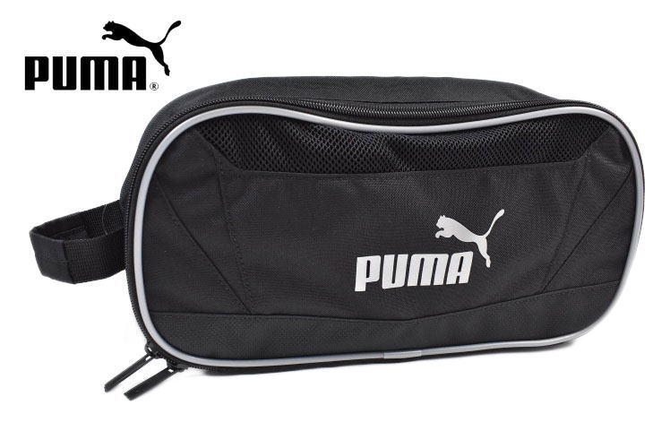 プーマ シューズバッグ 上靴入れ 上履き入れ 靴袋 男の子 ブランド PUMA アクティブ シューケースS プーマ ブラック 黒 シルバー 上靴袋 入学グッズ 079031 新品 【あす楽】