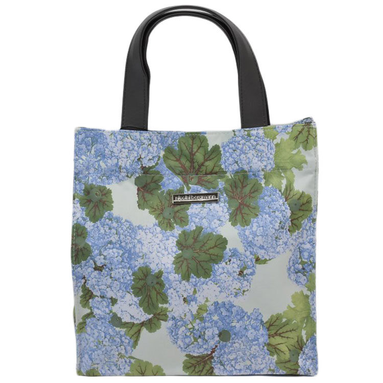 ニコライ バーグマン ミニ トートバッグ バッグ レディース ブランド nicolai bergmann 花 フラワー 紫陽花 アジサイ デザイン スモーキー グリーン × ブルー ハンドバッグ 女性 婦人 小さめ トートバッグ 軽量 20代 30代 40代 50代 プレゼント ギフト おしゃれ 新品