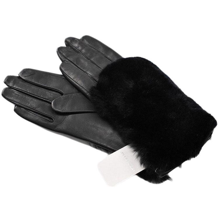 ジル スチュアート 手袋 レディース ブランド JILLSTUART ラムレザー ラビット ファー 黒 ブラック 20cm 女性 婦人 本革 JS61213-1...