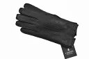 ランバン コレクション 手袋 レディース ブランド LANVIN COLLECTION ディアスキン 鹿革 ステッチ デザイン 黒 ブラック 20cm 21cm...