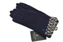 ランバン コレクション 手袋 レディース ブランド LANVIN COLLECTION ウール カシミヤ混 ニット デザイン カフス スマホ対応 指先スリット ...