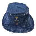 ポロ ラルフローレン 帽子 バケットハット POLO Ralph Lauren レディース ブランド ポロベア デニム ネイビー S-M 56cm おでかけ UV 人気 トレンド 運動会 キャンプ 日よけ 紫外線対策 暑さ対策 20代 30代 40代 50代 60代 おしゃれ ギフト プレゼント