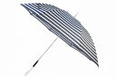 ケイト スペード ニューヨーク 傘 長傘 レディース ブランド kate spade new york 雨傘 ネイビー × 白 ボーダー プリント 60cm 女...