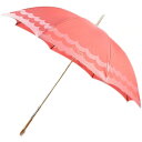 ケイトスペード ニューヨーク 雨傘 長傘 傘 レディース ブランド ハイブランド kate spade new york フリル コーラル ピンク 60cm 女...
