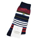 ヴィヴィアン ウエストウッド 靴下 ソックス レディース ブランド Vivienne Westwood 紺 ネイビー 赤 レッド スラブ ボーダー デザイン 2...