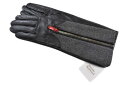 ヴィヴィアン ウエストウッド 手袋 レディース ブランド Vivienne Westwood レザー ロング ファスナーデザイン 21cm 黒 ブラック グレー...