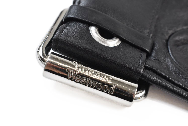 ヴィヴィアン ウエストウッド 手袋 レディース ブランド Vivienne Westwood ラムレザー ベルト 20cm 21cm 黒 ブラック 赤 レッド 女性 婦人