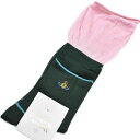 ヴィヴィアン ウエストウッド 靴下 ソックス レディース ブランド Vivienne Westwood トップフリル ピンク × ダーク グリーン 22.5-2...
