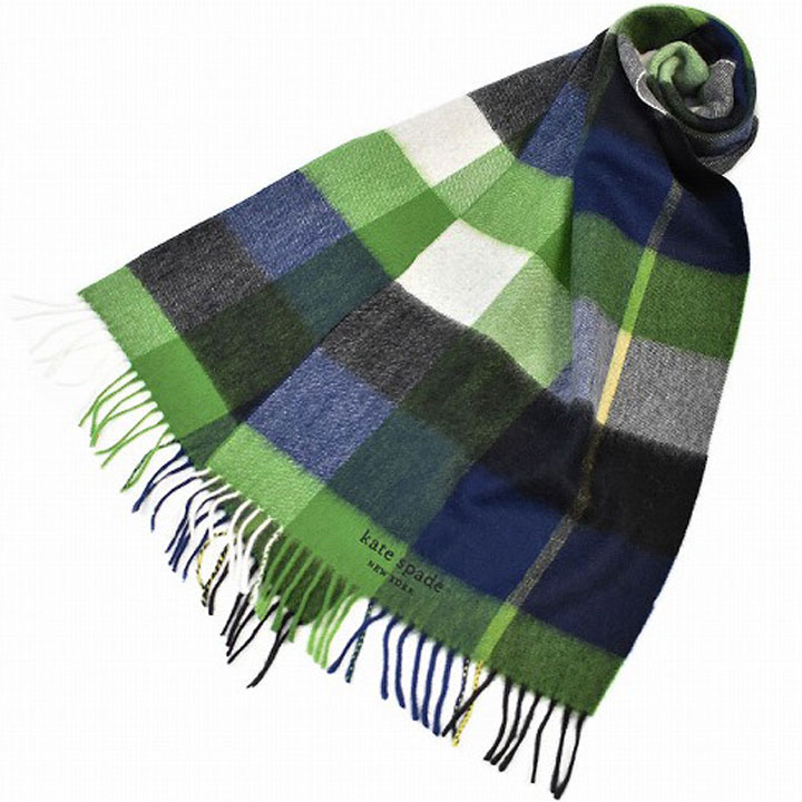 ケイト スペード ニューヨーク マフラー レディース ブランド kate spade NEW YORK チェックデザイン ..