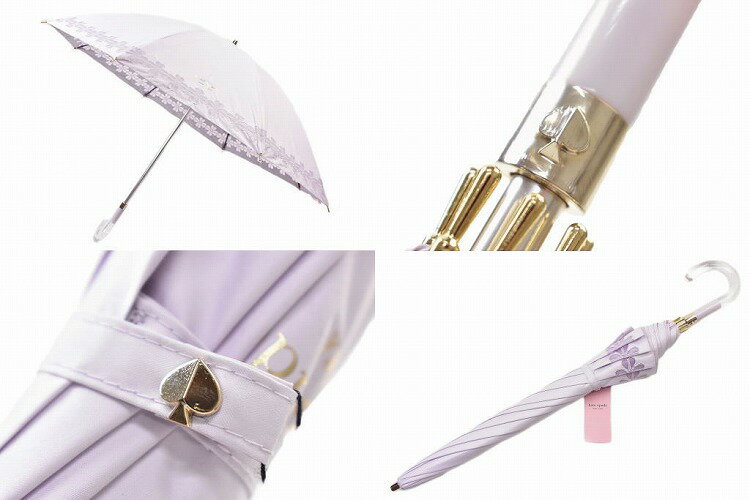 ケイト スペード ニューヨーク 日傘 傘 レディース ブランド kate spade new york 晴雨兼用 プチパラ クローバーオーガンジー ライトパープル 50cm 女性 婦人 UV 遮光 紙タグ無