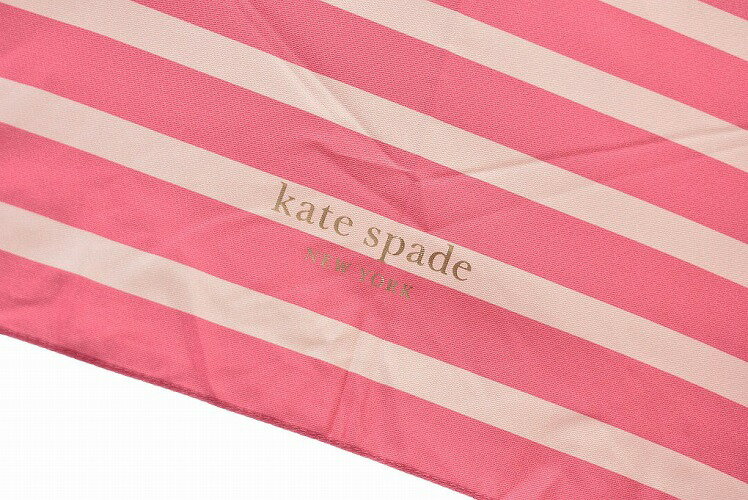 ケイトスペード ニューヨーク 雨傘 折りたたみ 折りたたみ傘 傘 レディース ブランド KateSpade NEWYORK ボーダー プリント ピンク 55cm 女性 婦人 おしゃれ x1x