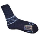 ブルックス ブラザーズ 靴下 1足 メンズ ブランド BROOKS BROTHERS 厚手 ウール混 杢 ネイビー 25-27cm 日本製 男性 紳士 カジュア...
