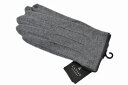 ランバン コレクション 手袋 メンズ ブランド LANVIN COLLECTION ウール カシミヤ 混 レザー パイピング グレー 23-24cm スマホ対応...