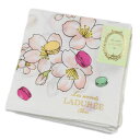 ラデュレ ハンカチ レディース 綿 高級 ブランド ハイブランド LADUREE UREE 白 ホワイト フラワー 桜 マカロン ロゴ 女性 婦人 母の日 20...