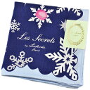 ラデュレ ハンカチ レディース 綿 高級 ブランド ハイブランド LADUREE UREE 紺 ネイビー × ブルー スノークリスタル ロゴ 女性 婦人 母の日...