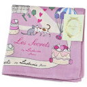 ラデュレ ハンカチ レディース 綿 高級 ブランド ハイブランド LADUREE UREE パープル マップ スイート キャット ロゴ 女性 婦人 母の日 20...
