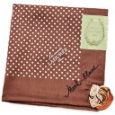 ラデュレ ハンカチ レディース 綿 高級 ブランド ハイブランド LADUREE UREE ブラウン × 白 ドット カップケーキ ロゴ 女性 婦人 母の日 2...