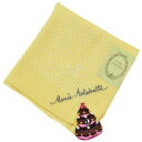 ラデュレ ハンカチ レディース 綿 高級 ブランド ハイブランド LADUREE UREE イエロー × 白 ドット カップケーキ ロゴ 女性 婦人 母の日 2...