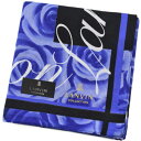 ランバン コレクション 大判 ハンカチ 1枚 レディース 高級 ブランド ハイブランド LANVIN COLLECTION シルク混 紺 ネイビー ローズ ロゴ...