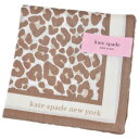 ケイトスペード ニューヨーク ハンカチ レディース 綿 高級 ブランド ハイブランド kate spade new york ベージュ 白 ホワイト ヒョウ柄 ...