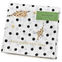 ケイトスペード ニューヨーク ハンカチ レディース 綿 高級 ブランド ハイブランド kate spade new york 白 ホワイト 黒 ブラック ドット...