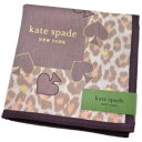 ケイト スペード ニューヨーク ハンカチ レディース 1枚 ブランド kate spade new york ロージーブラウン レオパード スペード ロゴ プリ...
