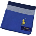 ポロ ラルフローレン ハンカチ 1枚 メンズ 綿 ブランド ハイブランド POLO Ralph Lauren 青 ブルー × 紺 ネイビー × 白 ホワイト ボ...