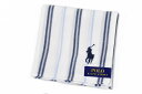 ポロ ラルフローレン ハンカチ 1枚 メンズ 綿 ブランド ハイブランド POLO Ralph Lauren 白 ホワイト 青 ブルー ストライプ ロゴ 刺繍 ...