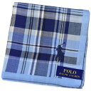ポロ ラルフローレン ハンカチ 1枚 メンズ 綿 ブランド ハイブランド POLO Ralph Lauren 青 ライト ブルー 紺 ネイビー チェック ロゴ ...