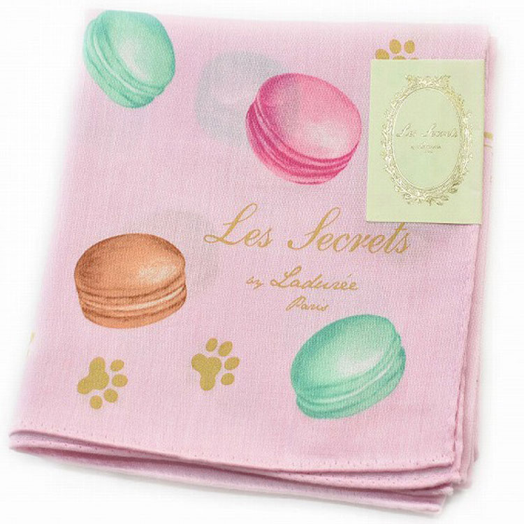 ラデュレ ハンカチ レディース 綿 高級 ブランド ハイブランド LADUREE UREE ベビー ピンク マカロン 猫 ネコ ねこ ロゴ 女性 婦人 母の日 20代 30代 40代 50代 60代 70代 プレゼント ギフト おしゃれ かわいい 大人 ホワイトデー ポイント消化