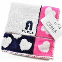 フルラ タオルハンカチ ミニタオル ハンカチ 1枚 レディース 綿 高級 ブランド ハイブランド FURLA 白 ネイビー ピンク ハート ロゴ 刺繍 女性 婦人 母の日 20代 30代 40代 50代 60代 70代 プレゼント ギフト おしゃれ かわいい ハンドタオル ホワイトデー ポイント消化